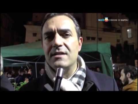 Napoli - De Magistris e il Comitato di Piazza Carlo III alla festa di San'Antonio Abate (17.01.14)