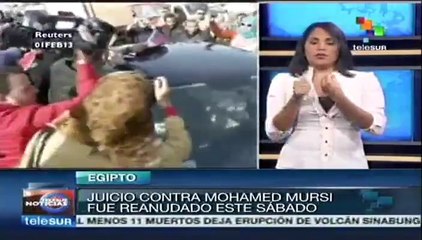Mursi, desafiante, será juzgado el 4 de febrero en El Cairo