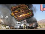 Meat truck catches fire sparking BBQ cravings all over SoCal Desert