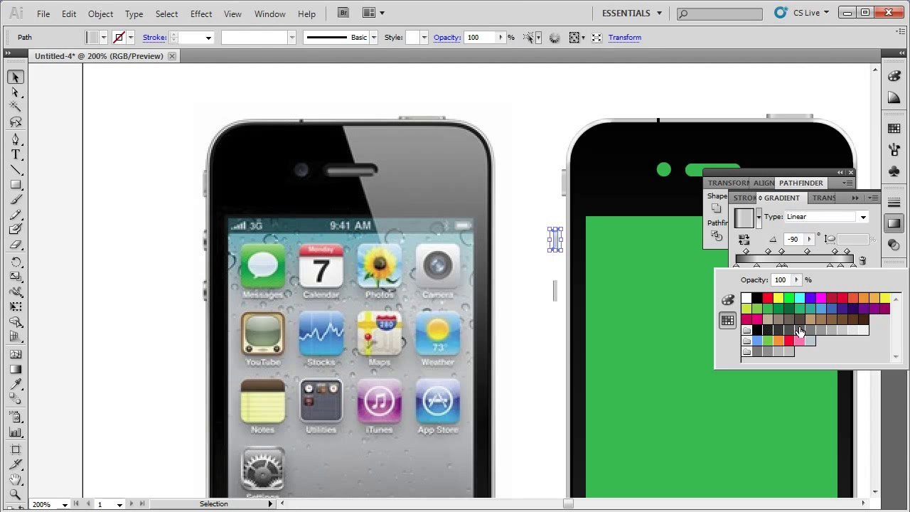 Illustrator: Creating an iPhone 4 (Part 2) - Tutorial