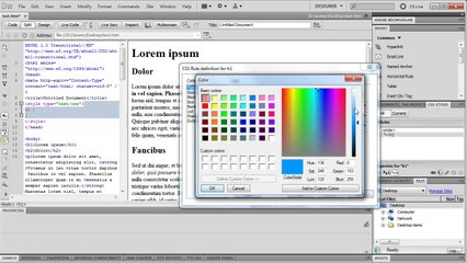 Dreamweaver: Format and Style Text - Tutorial
