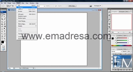 Select all Deselect Reselect Inverse Basic Photoshop Tutorials in URDU, Hindi by Emadresa