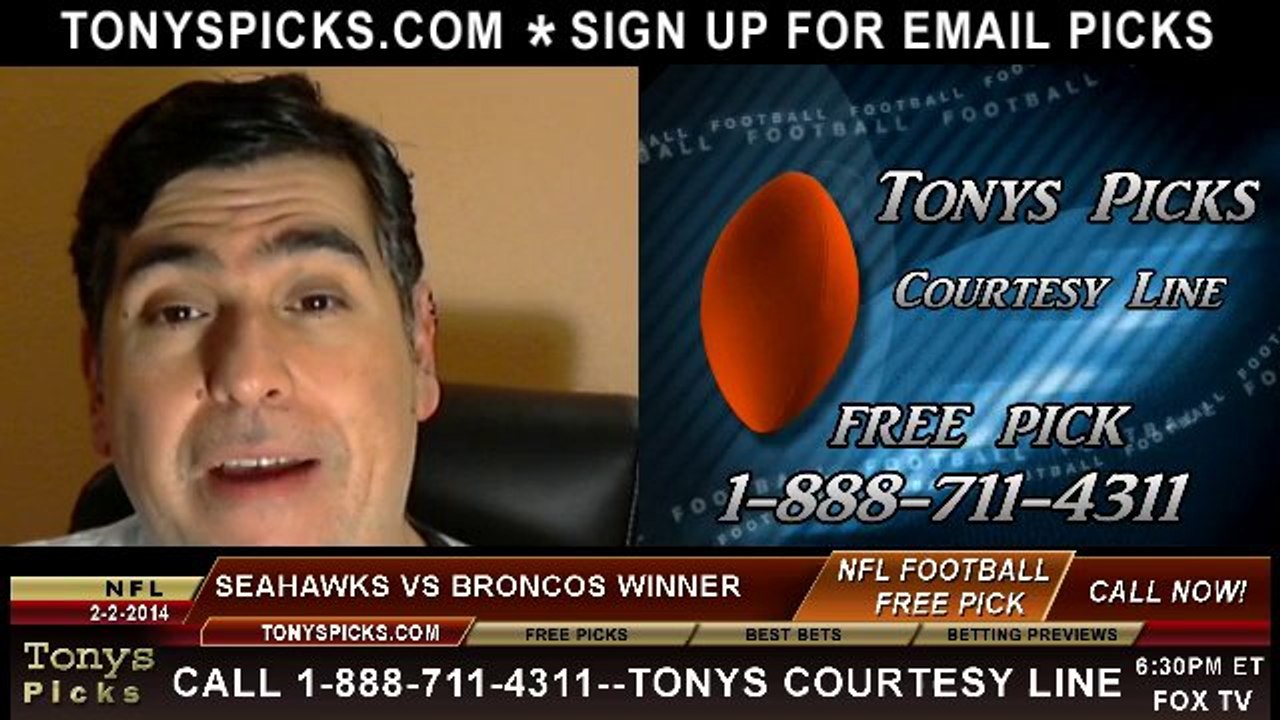 Denver Broncos vs. Seattle Seahawks Pick Prediction Super Bowl NFL Pro Football Odds Preview 2-2-2014