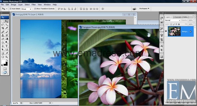 Merge Merge visibal and Flaten Images Basic Photoshop Tutorials in URDU, Hindi by Emadresa