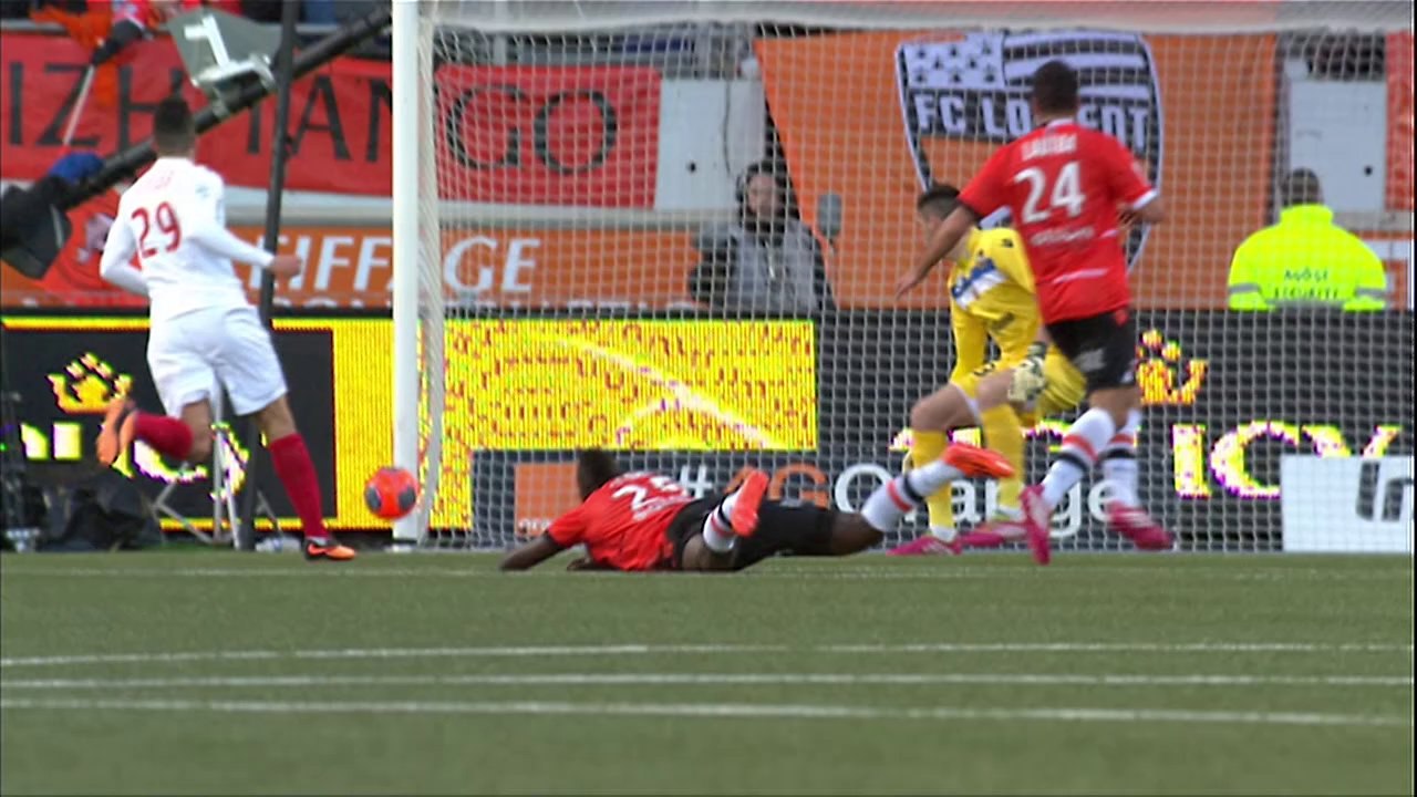 But Valère GERMAIN (41ème) - FC Lorient - AS Monaco FC - (2-2) - 01/02/14 - (FCL-ASM)
