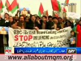 MQM Islamabad, Peshawar & Sindh zones hold demos against BBC Documentary