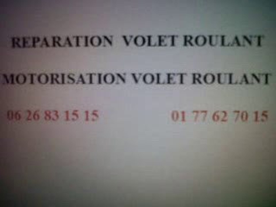 Reparation volet roulant aulnay sous bois 06 26 83 15 15