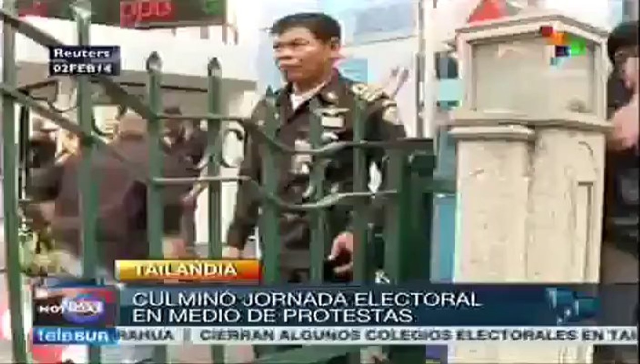Comicios en Tailandia se efectuaron entre protestas