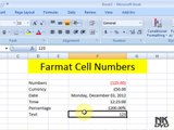Lesson 15 Number Cell Formating Microsoft Office Excel 2007 2010 free Educational video Training Tutorials in Urdu Hindi language