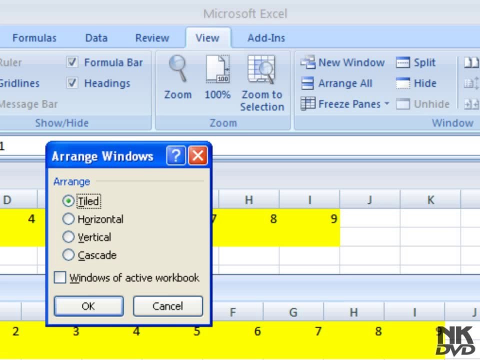 Lesson 86 The New Window Microsoft Office Excel 2007 2010 free Educational video Training Tutorials in Urdu Hindi language