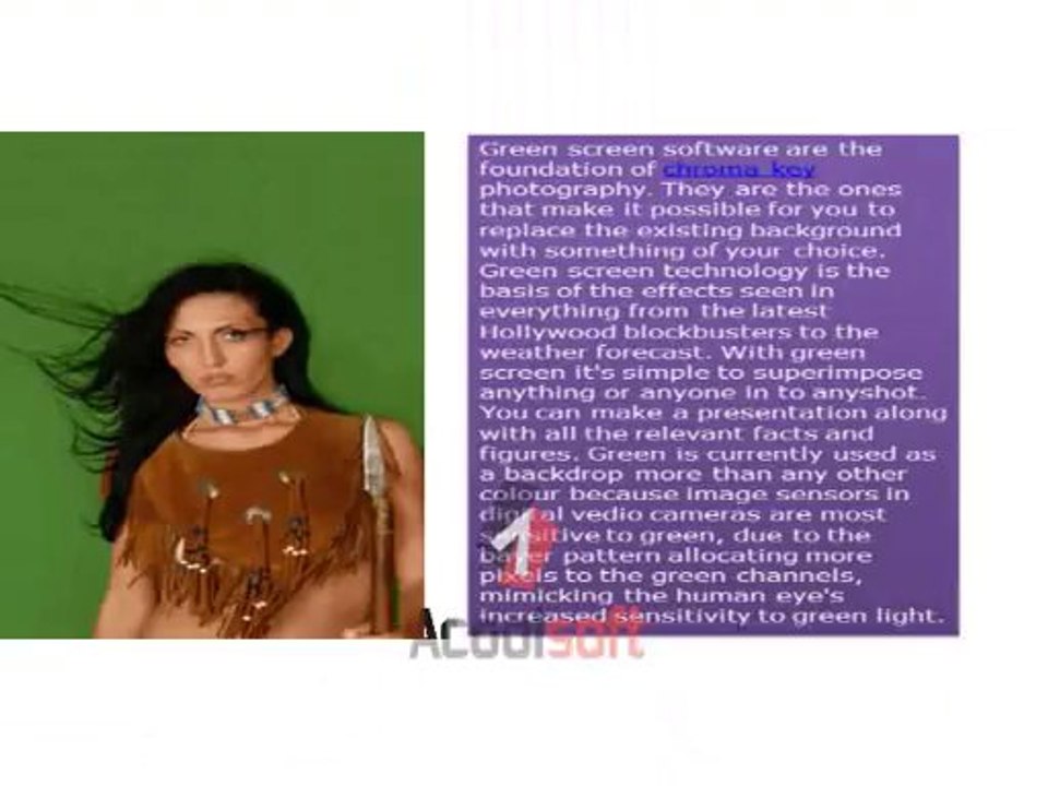 Offer chroma key software, Green Screen Background