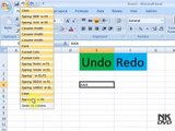 Lesson 32 The Undo Redo Microsoft Office Excel 2007 2010 free Educational video Training Tutorials in Urdu Hindi language