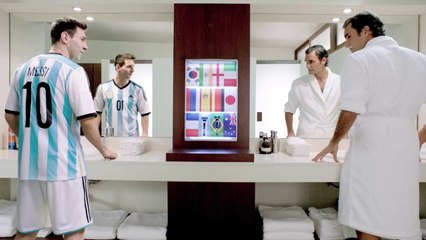Pub Gillette avec Lionel Messi et Roger Federer
