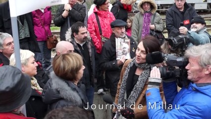 Manif à la gare SNCF de Millau