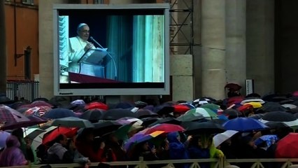 Pope prays for people hit by storms in Italy