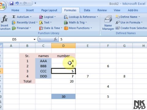 Lesson 75 The Show Formulas Microsoft Office Excel 2007 2010 free Educational video Training Tutorials in Urdu Hindi language