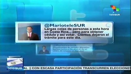 Comicios en Costa Rica sin problemas y con pocos votantes