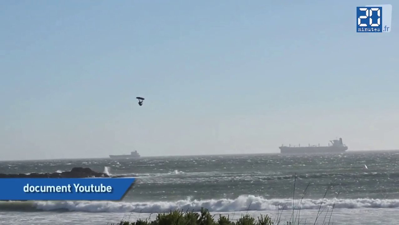 Une chute de 10 mètres en kitesurf