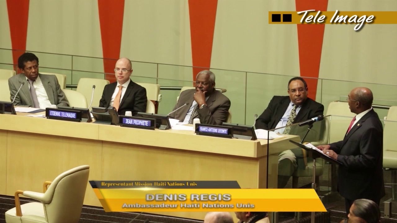 DANY LAFERRIERE AUX NATIONS UNIES - ALLOCUTIONS DE L'EMBASSADEUR DENIS REGIS