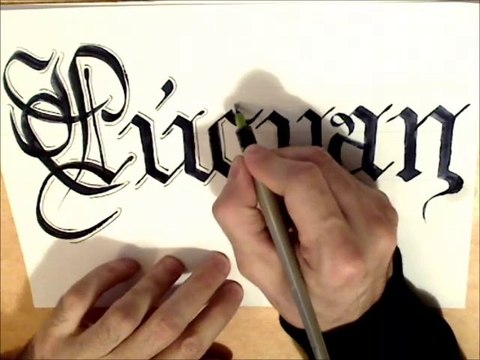 POUR LÚCYAN - Calligraphie Gothique.