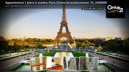 Appartement 1 pièce à vendre, Paris 02eme Arrondissement  75, 240000€
