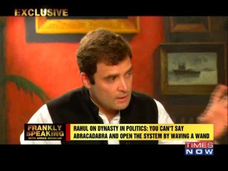 Rahul Gandhi's response to dynasty politics question