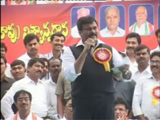 minister chiranjeevi hot comments on samikyandra people in kapunadu sabha