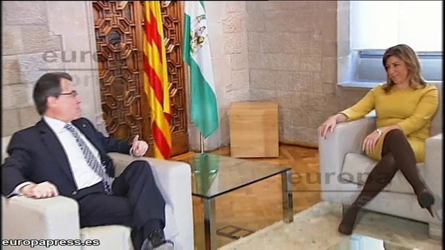 Mas y Susana Díaz se reúnen en la Generalitat