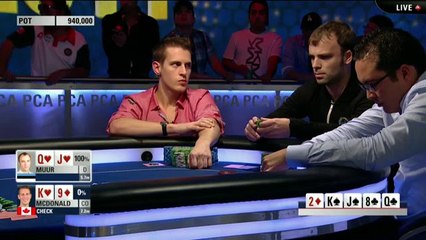Живой покерный турнир PCA 2014 - Главное Событие PCA, финальный стол