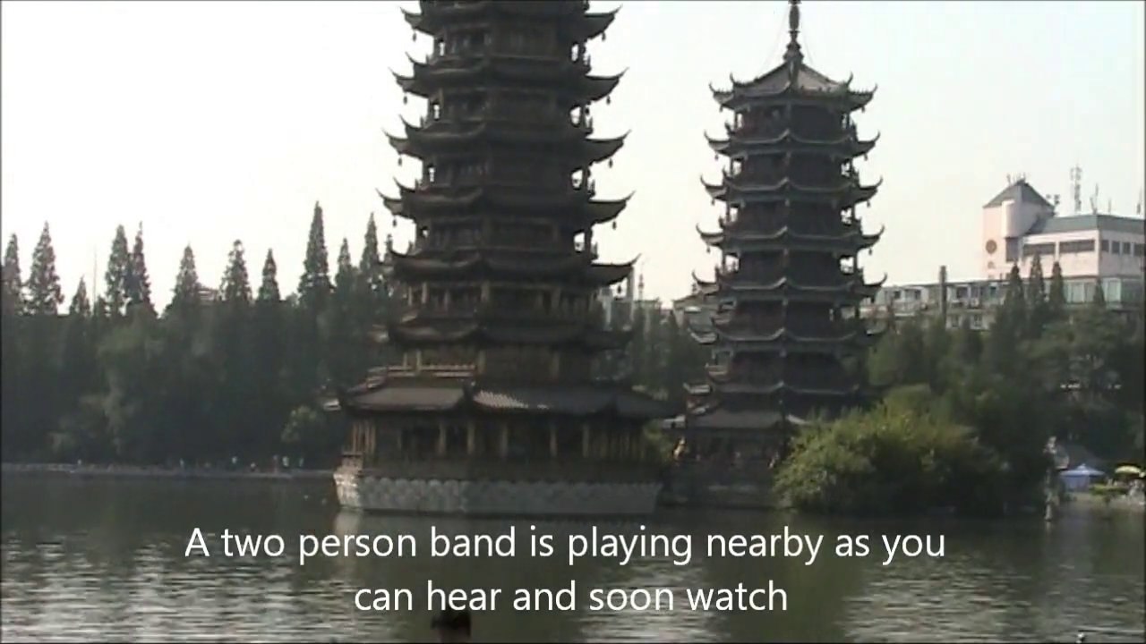 Most Visited Guilin Tourist Attraction.  Famous Twin Pagodas along LiJiang - China Holidays