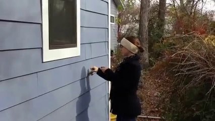 Secret hidden exterior entrance door