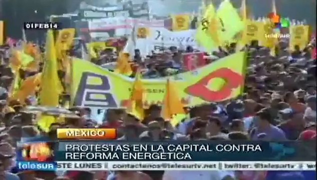 Protestas ciudadanas contra reformas neoliberales del gob. mexicano