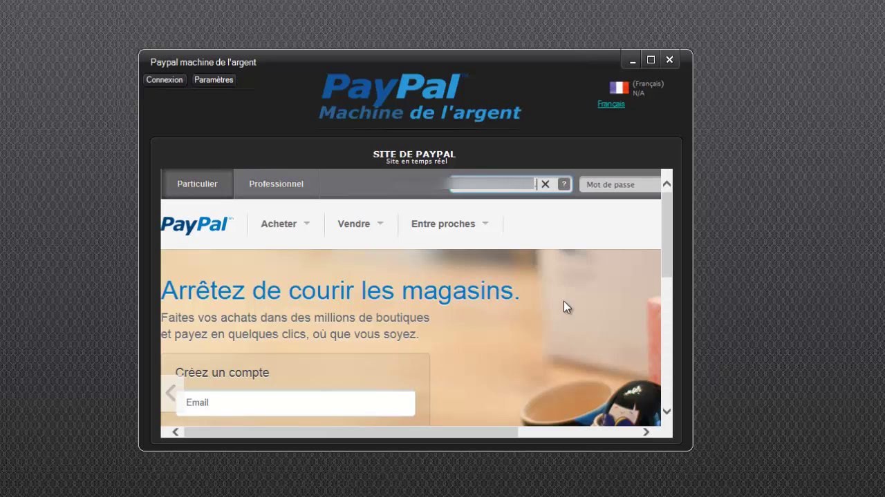 Paypal Machine de l'argent Instruction