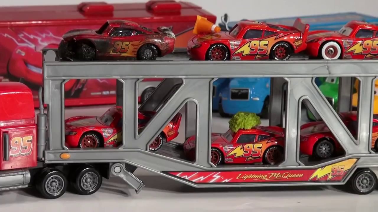 Pixar Cars, The Haulers , with Lightning McQueen, Mack and more video
