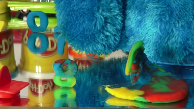 Play-Doh Fun with Numbers, Counting with The Cookie Monster with Play Doh numbers