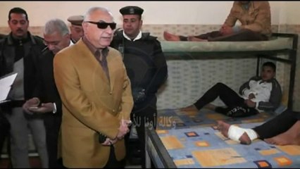مدير أمن السويس يزور مصابي حادث تفجير معسكر الأمن