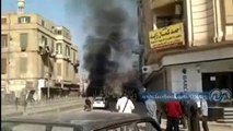 الإخوان يشعلون النيران فى إطارات السيارات بالفيوم