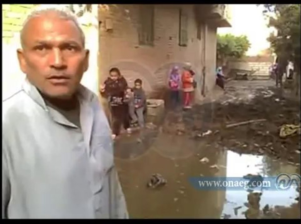 قرية "ميت ابو شيخة" بالمنوفية تغرق فى مياه الصرف الصحى