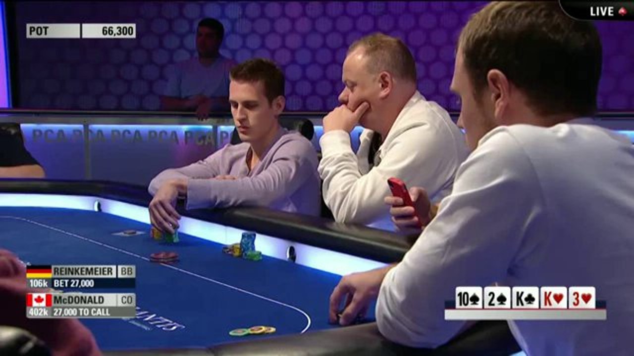 PCA 2014 Live Poker Tournament - PCA Super High Roller, Day 1