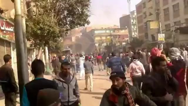 أنصار الإخوان يهتفون أنا مسلم مش هستسلم بالمنيا