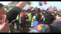 مسيرة مؤيدة للجيش أثناء الاستفتاء ببنها