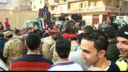 أهالى المنوفية يحتفلون مع الجيش والشرطة على أغنية " تسلم الايادى "