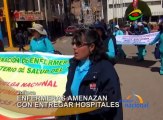 La Federación de Enfermeras del Ministerio de Salud quienes se mantienen en huelga indefinida anuncian que abandonarán los hospitales si el Gobierno Regional de Puno  no atienden el pedido de incrementos salariales.