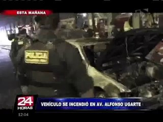 Auto generó caos vehicular tras incendiarse debajo de la Plaza Unión