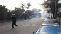 اشتباكات طلاب الاخوان مع قوات الامن امام جامعة عين شمس