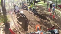 GoPro HD  First Dirt Bike Race   Crashes