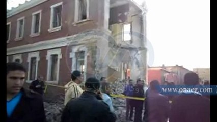 لقطات من موقع انفجار المخابرات بأنشاص بالشرقية