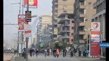 متظاهري الإخوان يردون على قوات الأمن بالحجارة وقنابل الغاز