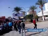 مظاهرة لمئات العاملين بمصنع قناة السويس للملابس لإغلاق المصنع ببورسعيد