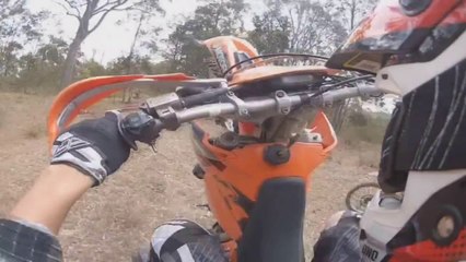 KTM 300exc Dirt Bike Wheelie Accident